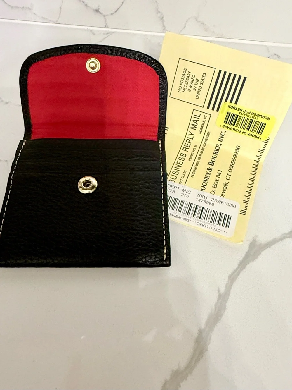 Dooney & Bourke Pebble Grain Small Flap Wallet - NWT